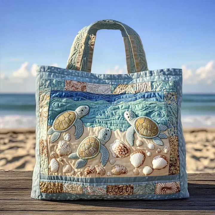 Nell Quilted Bag - Sea Turtles
