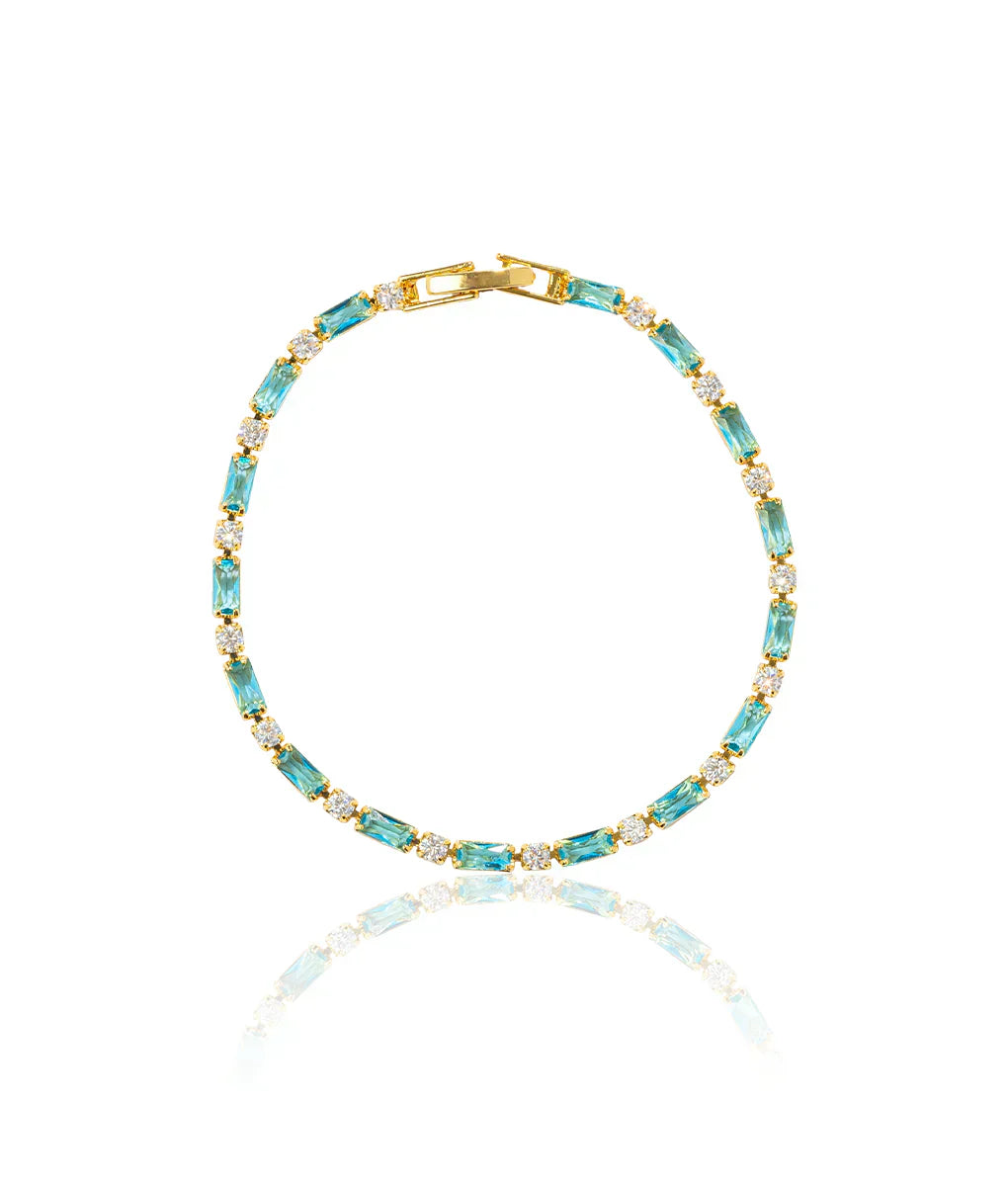 Nell Turquoise Stone Bracelet | Gold