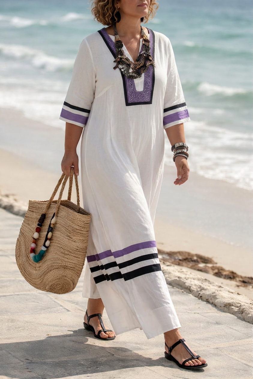Rosalind | Elegant Coastal Breeze Maxi Dress