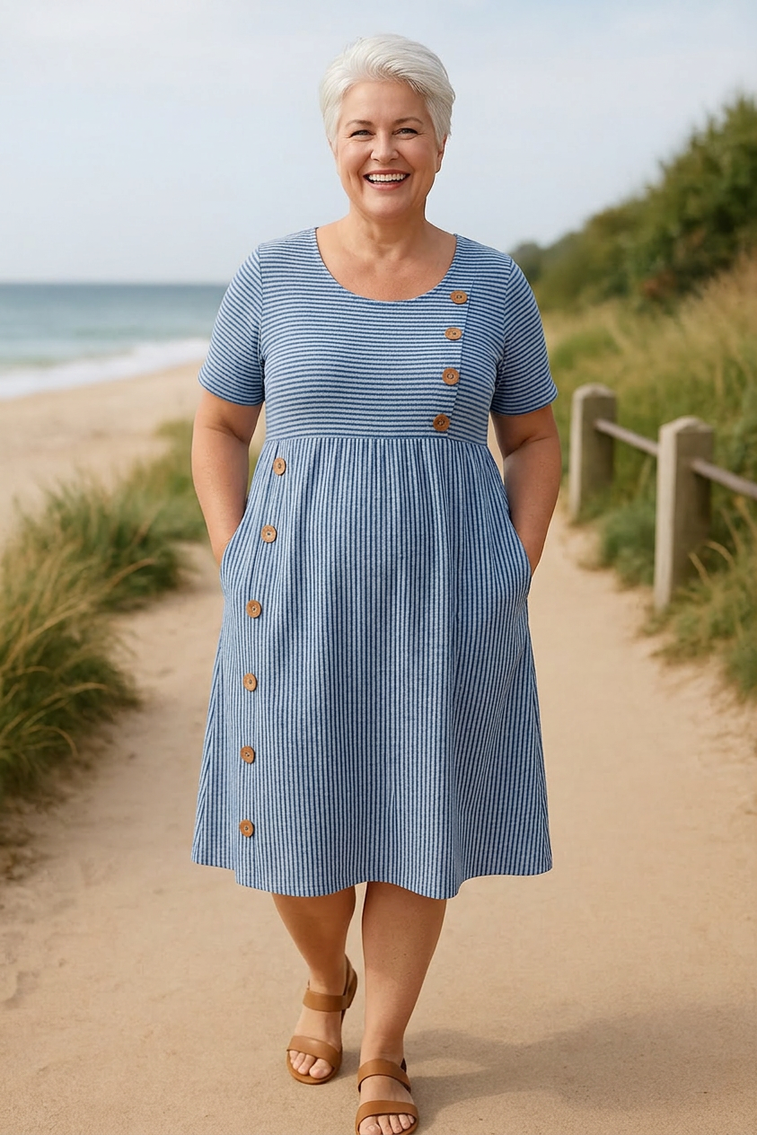 Frankie | Striped Midi Dress