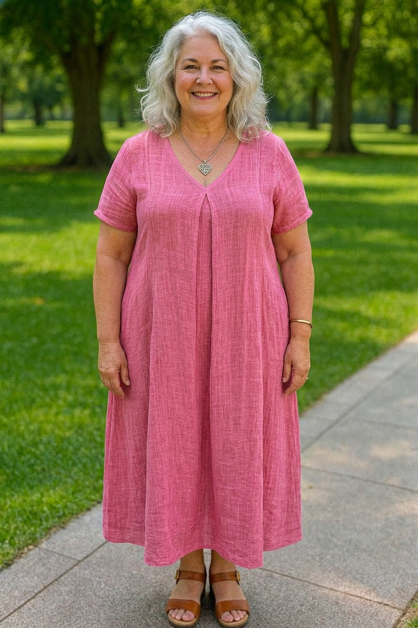Thea | Linen Midi Dress