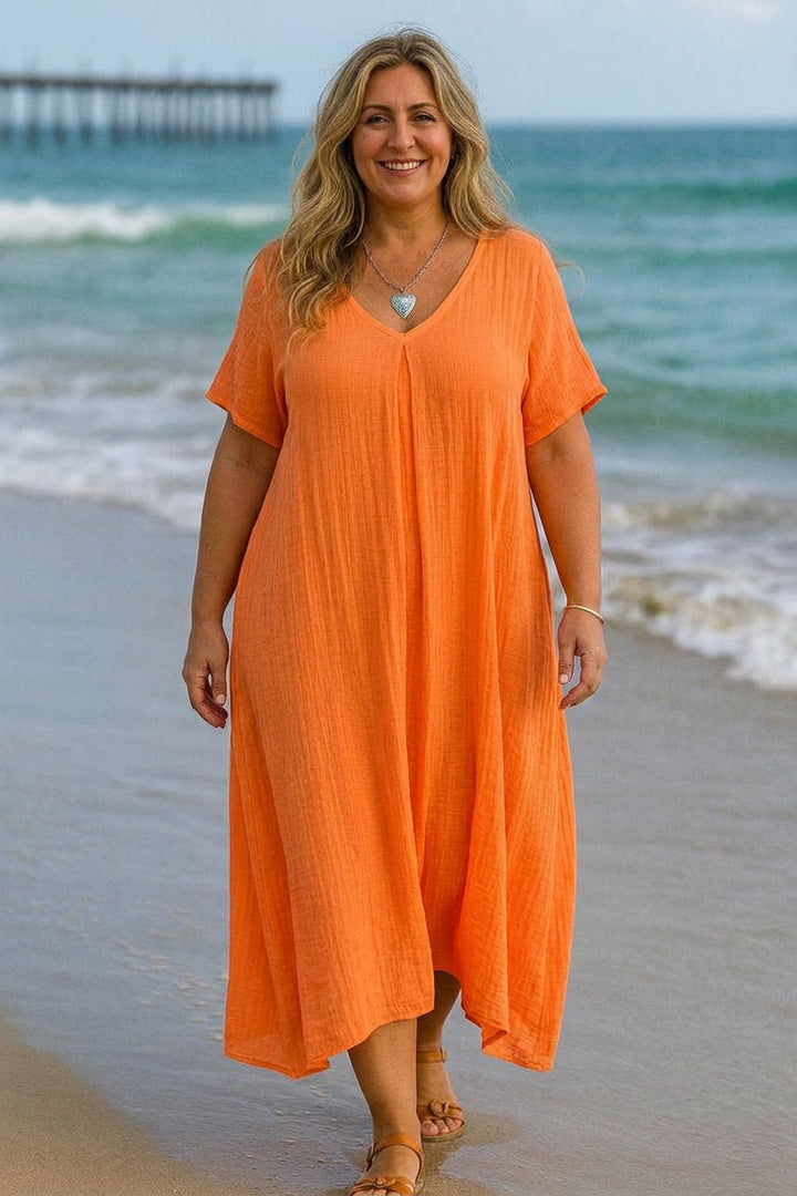 Thea | Linen Midi Dress