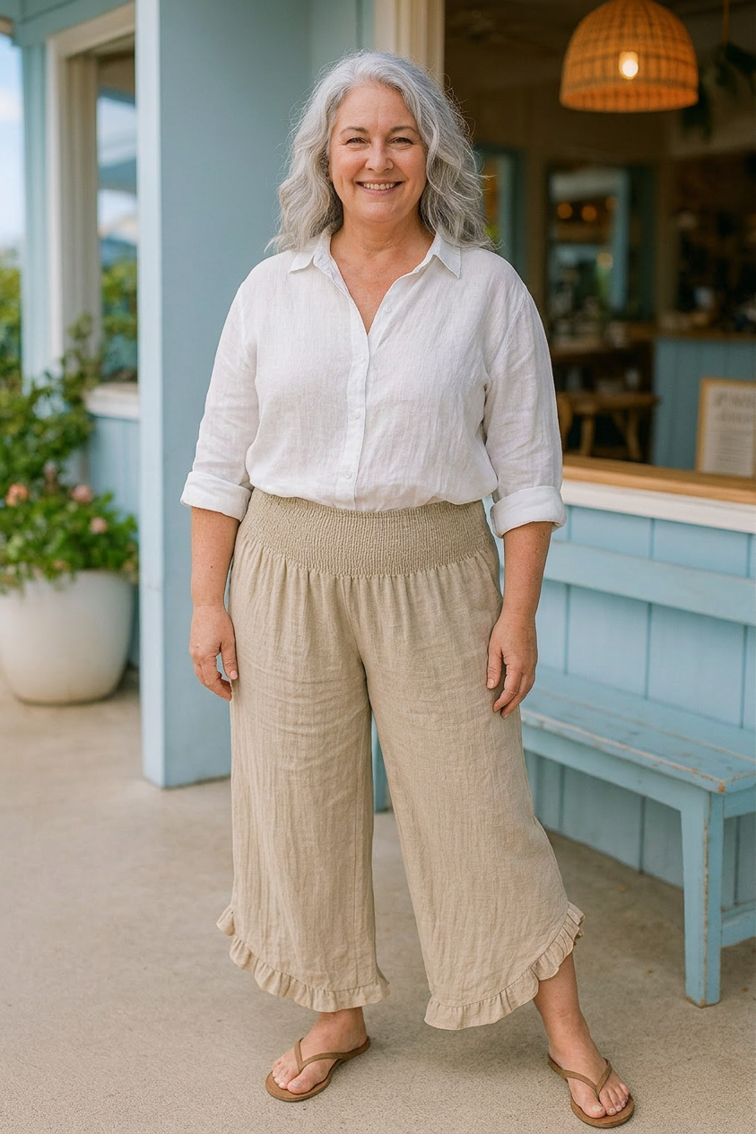Posy | Cotton-Linen Ease Pants