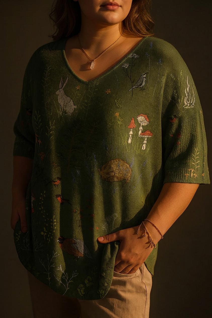 Fauna And Animals Repeat Pattern Printed Women&