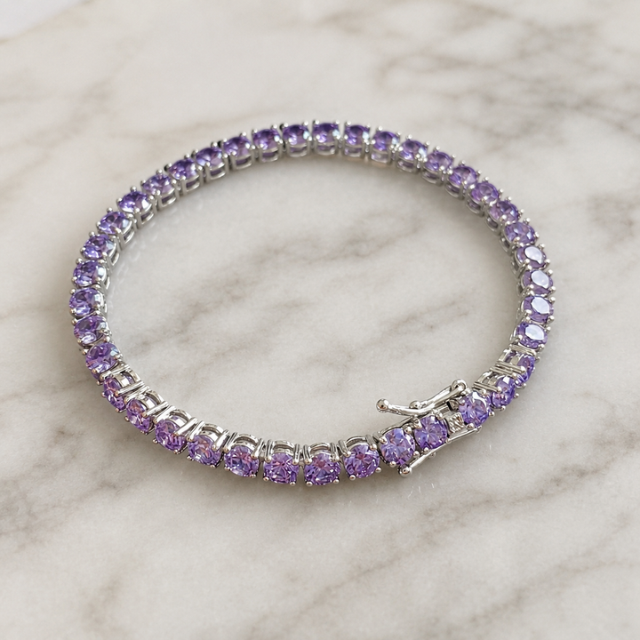 Zelda Tennis Bracelet | White Gold