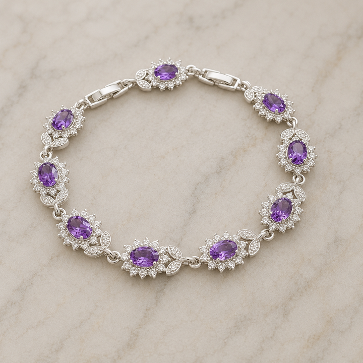 Solene Violetthorn Bracelet | White Gold
