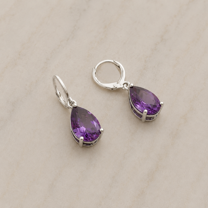 Halcyon Teardrop Earrings | White Gold