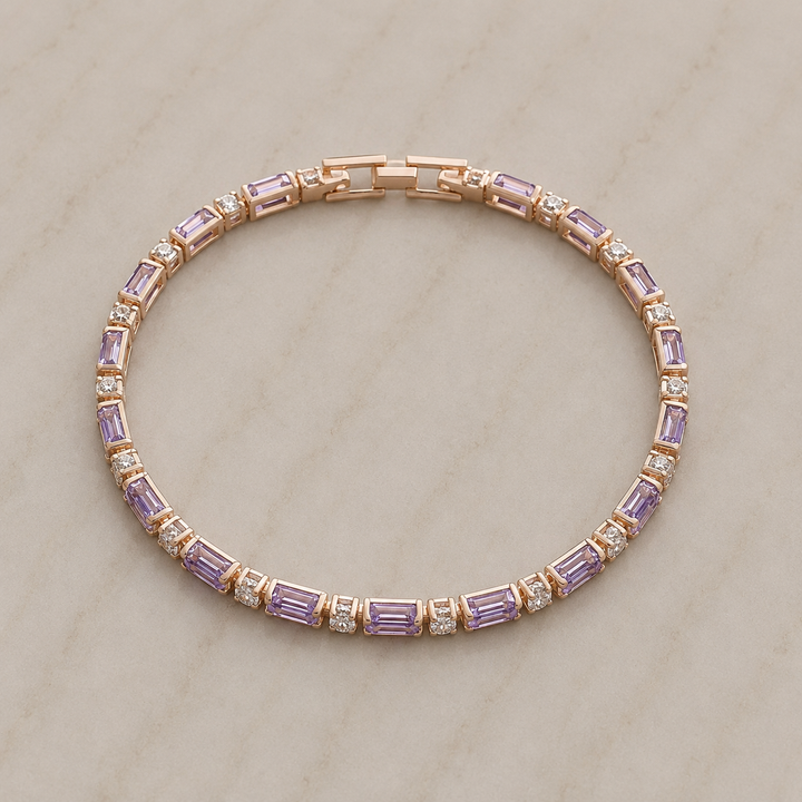 Cleo Prism Tennis Bracelet | Rose Gold