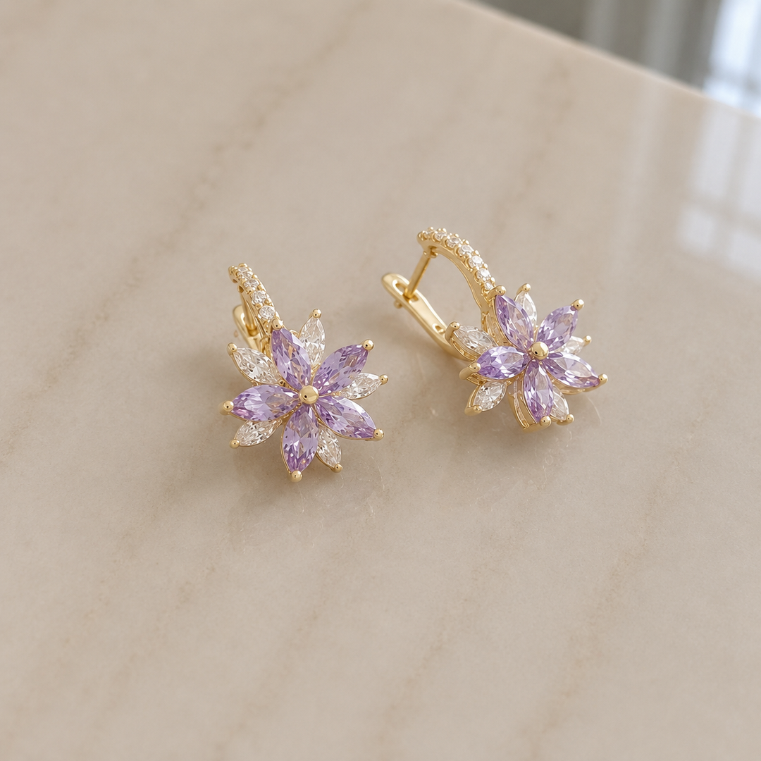 Orla Flora Earrings | Gold