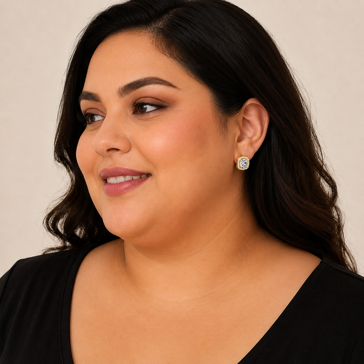 Beatrix square earrings | Gold