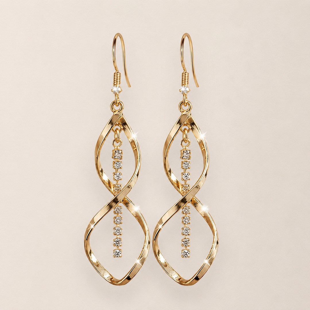 Dahlia Spiral Earrings | Gold