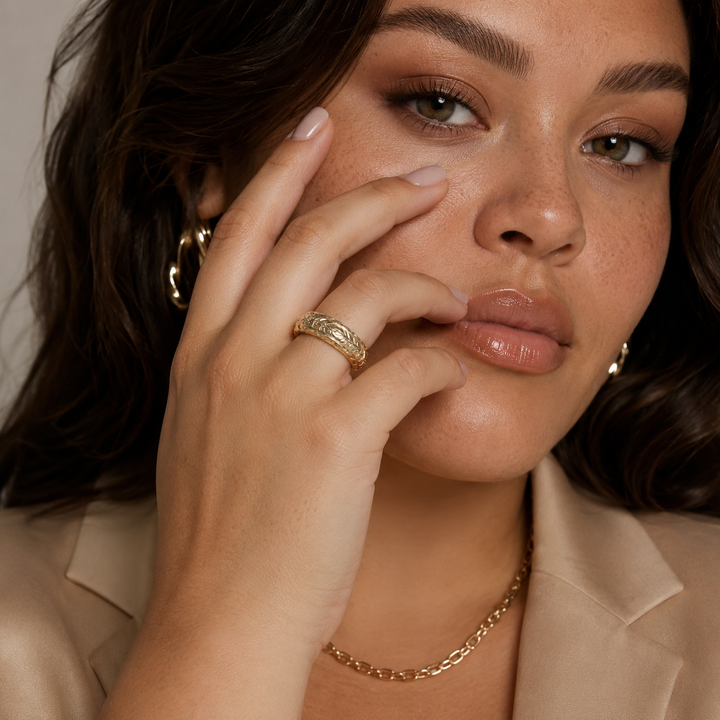 Mira Gold Flower Ring | Gold