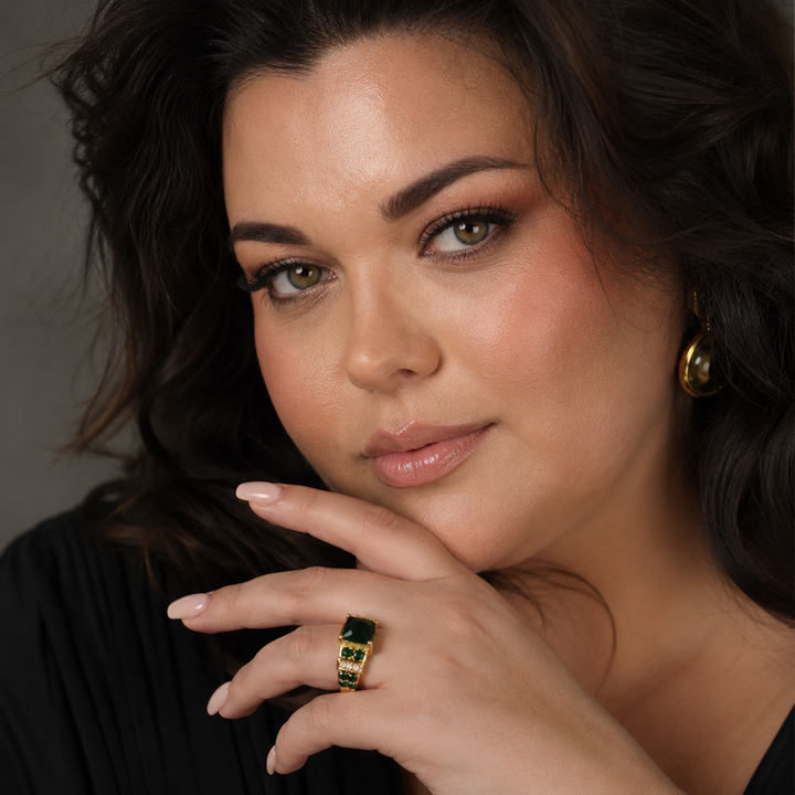 Naomi Emerald Ring | Gold