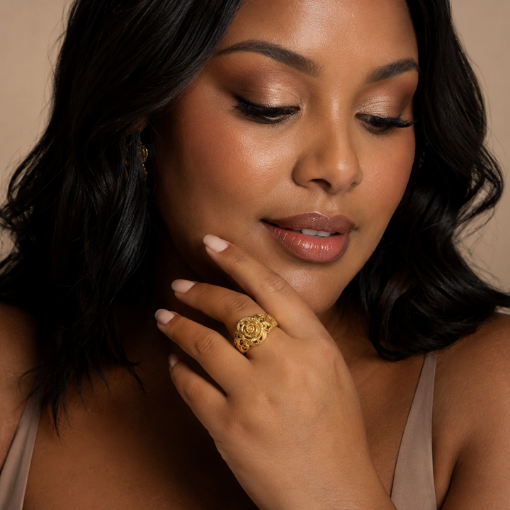 Zinnia Blossom Ring | Gold