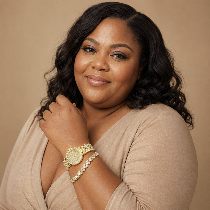 Luxe Radiance Gold Watch &amp; Bracelet Set | Gold
