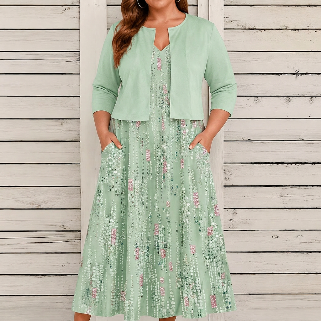 Marlowe -Floral Dress Two-Piece Set