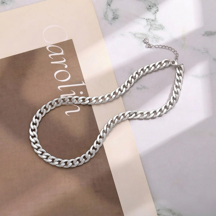 Genevieve Cuban Link Necklace | Gold