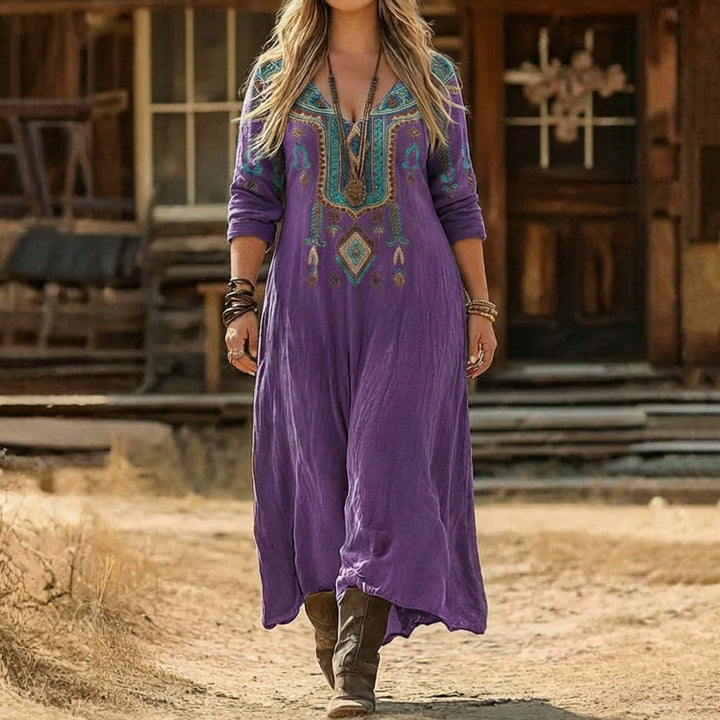 Eleni | Vintage-Inspired Long Sleeve Casual Dress