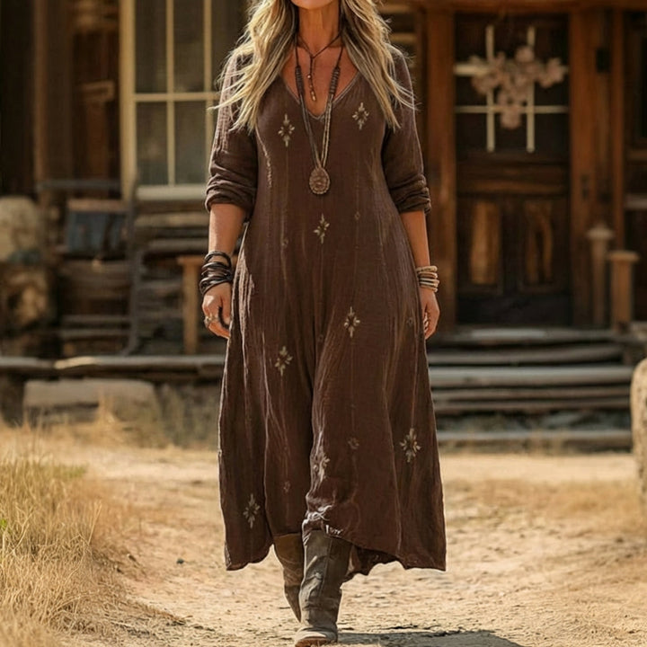 Lowri | Vintage-Inspired Long Sleeve Casual Dress