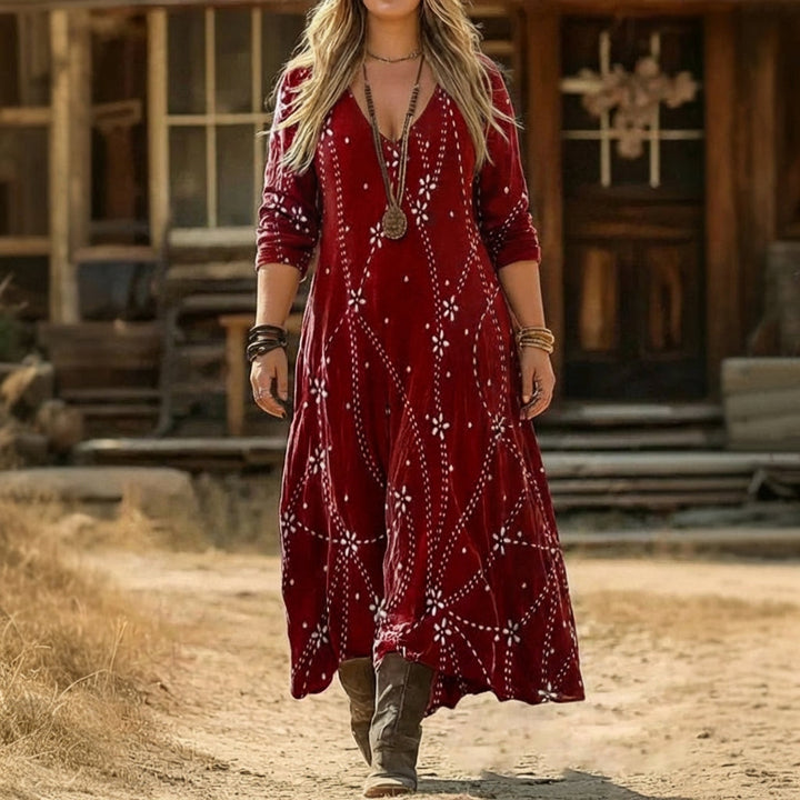 Alma | Vintage-Inspired Long Sleeve Casual Dress