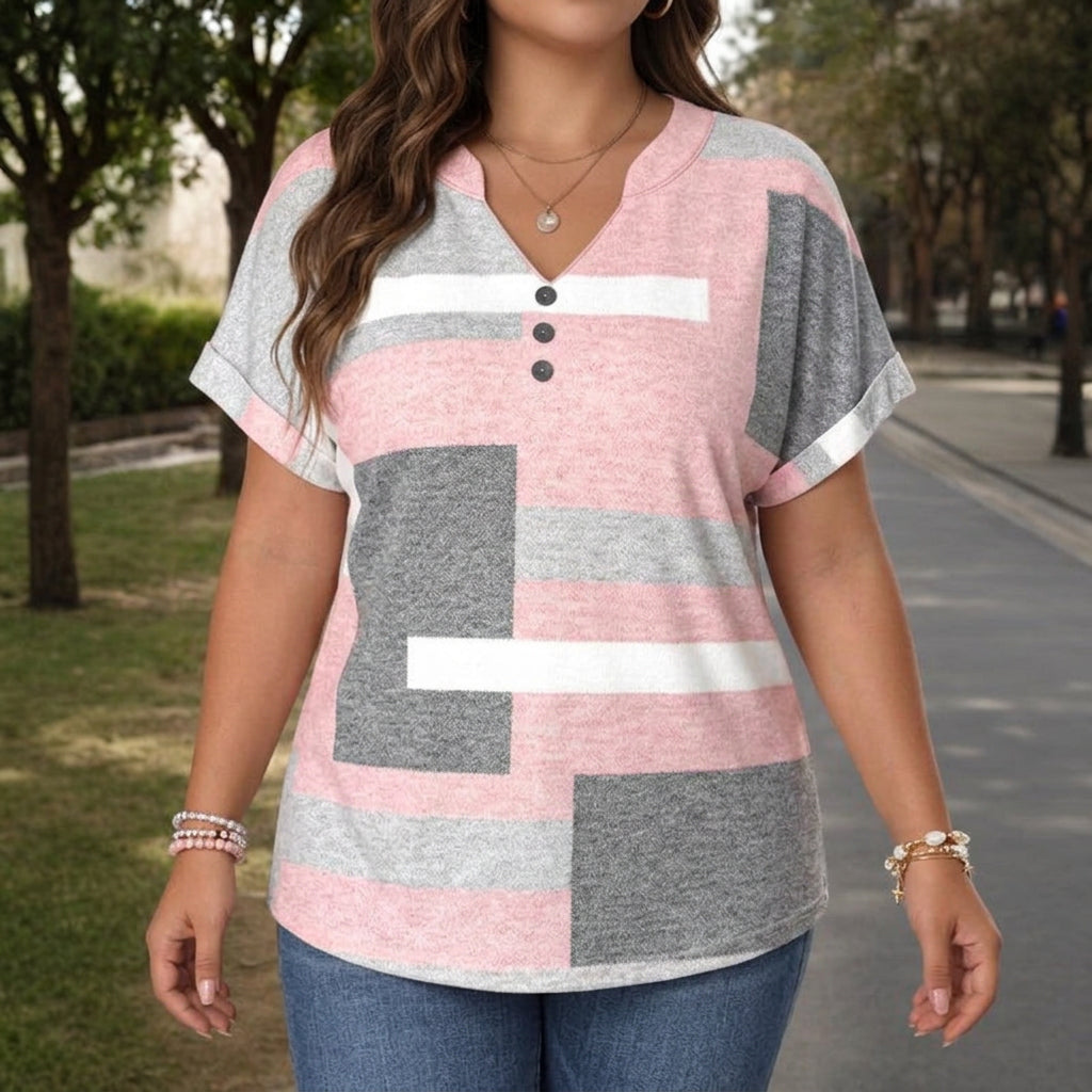 Nova | Casual Color Block Blouse