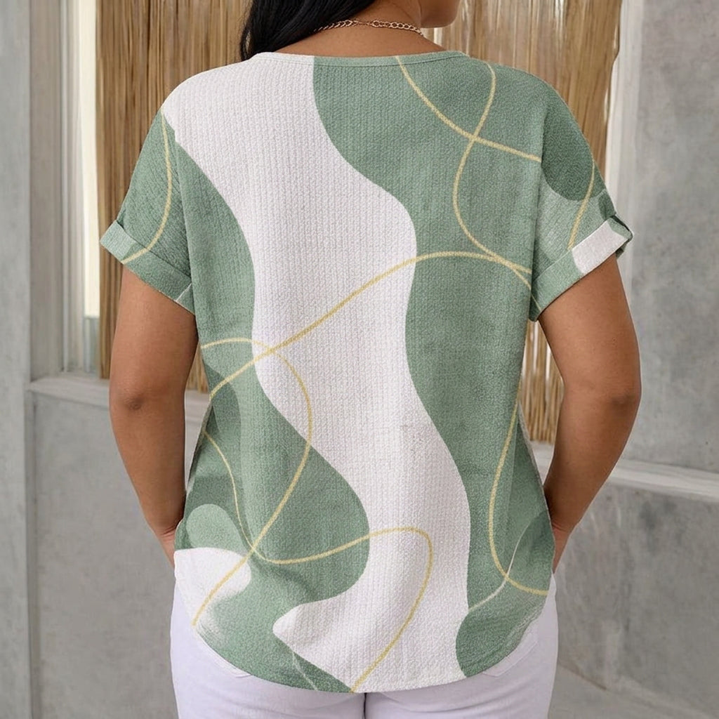 Imogen | Casual Color Block Blouse