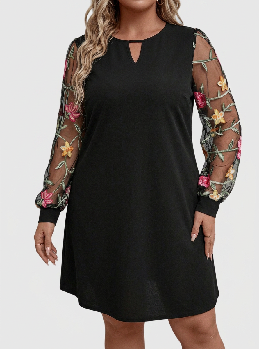 Tamsin – Elegant V-Neck Floral Mini Dress