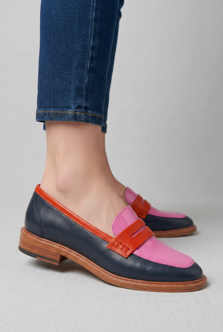 Elara | Elegant Colorblock Loafers