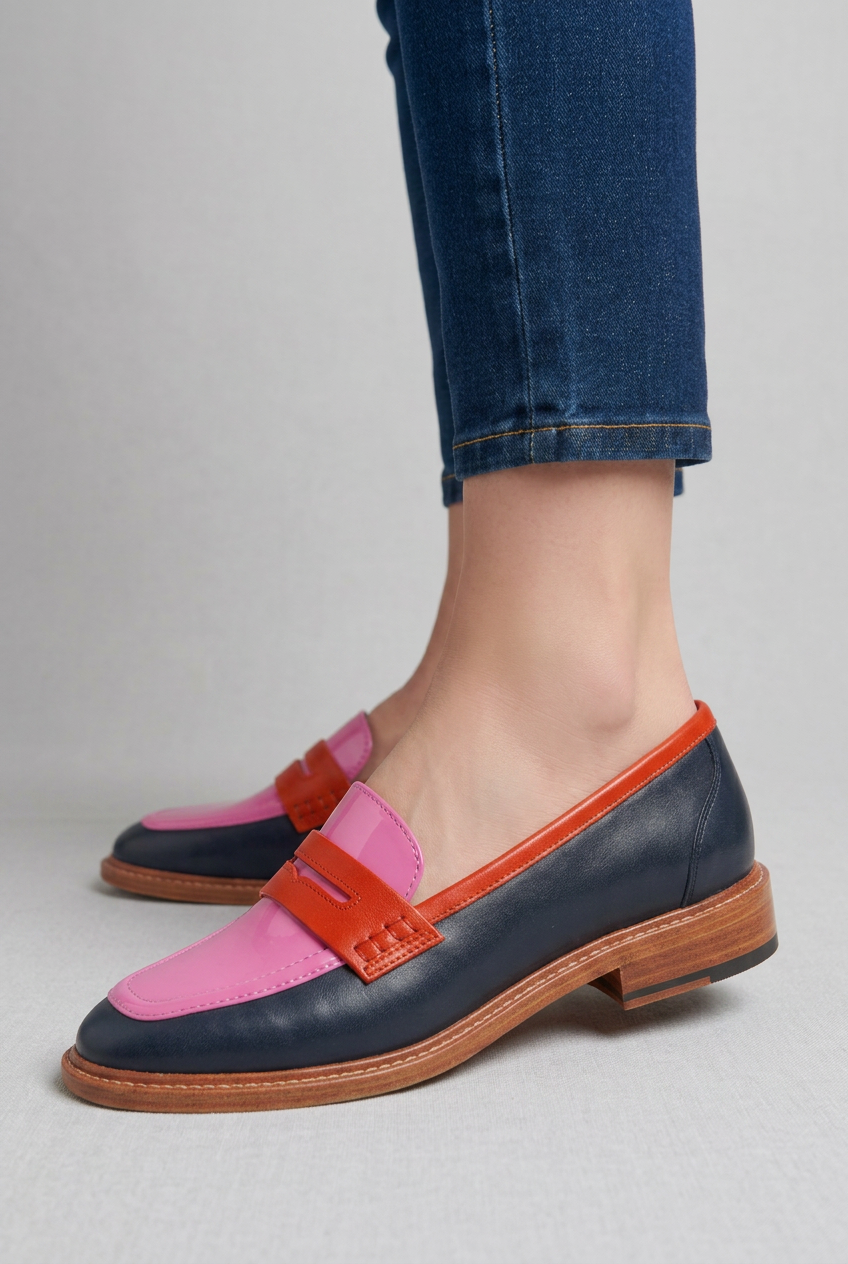 Elara | Elegant Colorblock Loafers