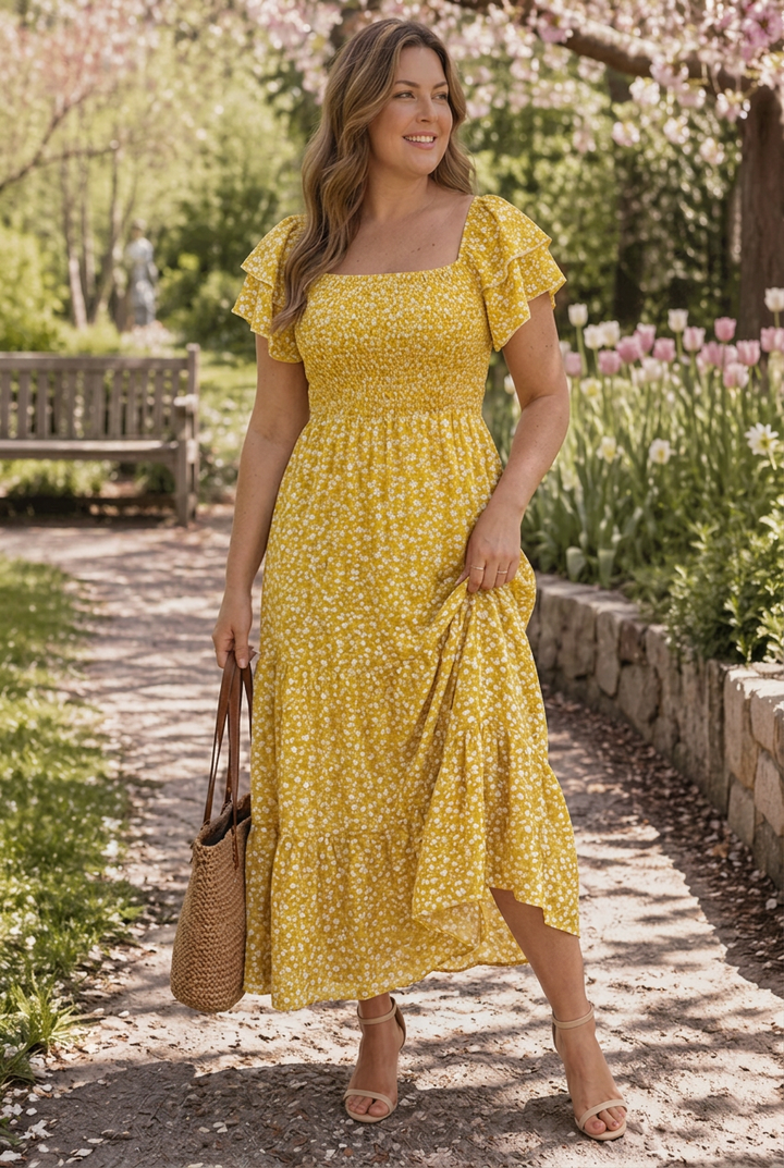 Elara | Off-Shoulder Floral Dress