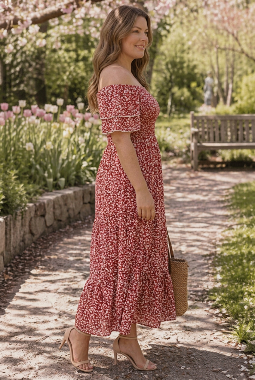 Elara | Off-Shoulder Floral Dress