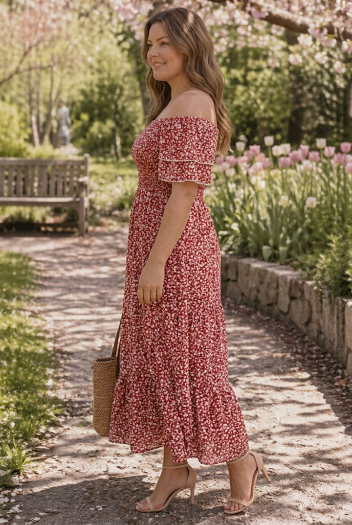 Elara | Off-Shoulder Floral Dress
