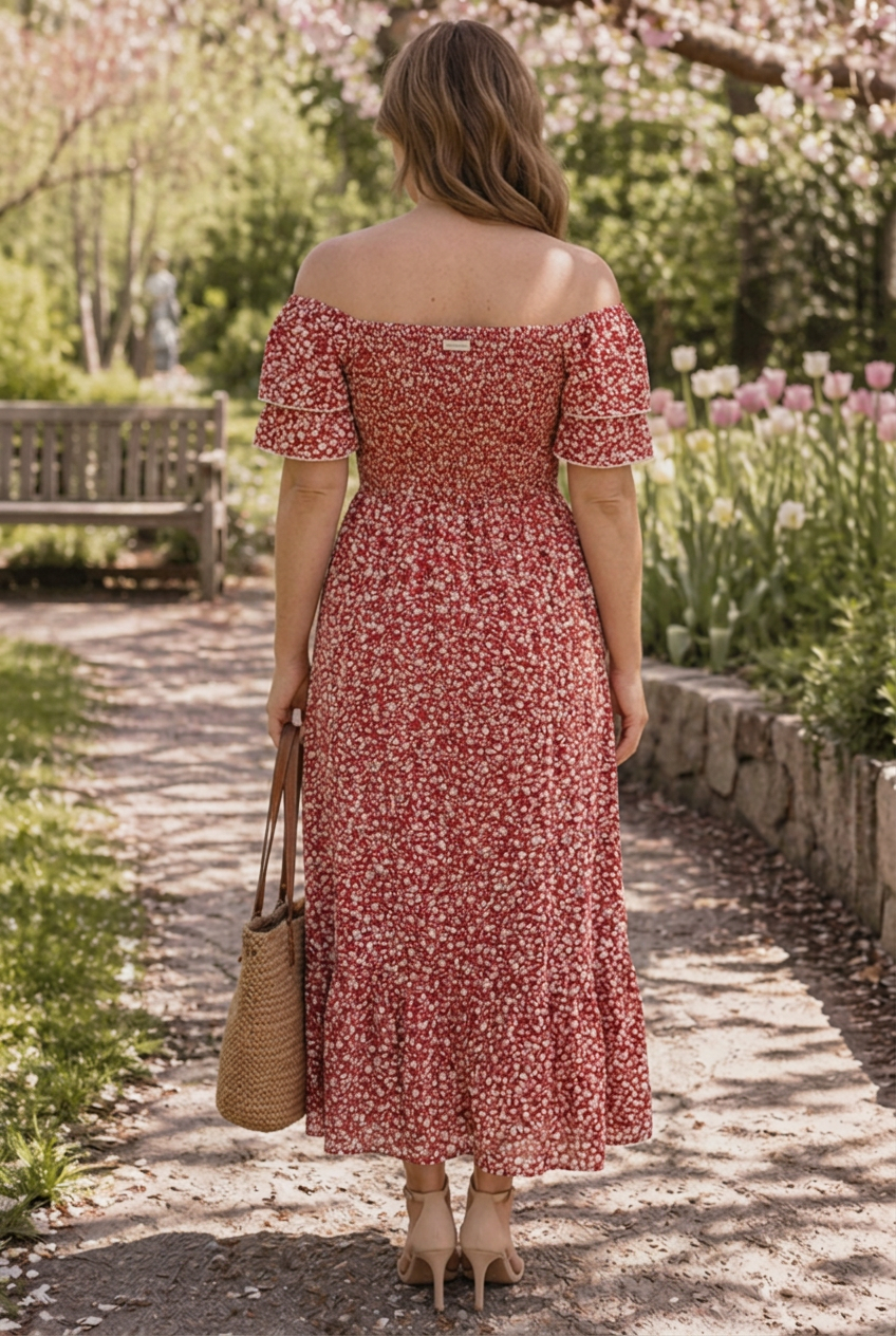 Elara | Off-Shoulder Floral Dress
