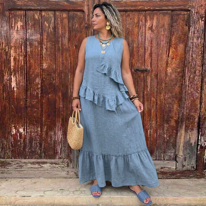 Elara Ruffle-Trim Maxi Skirt Set