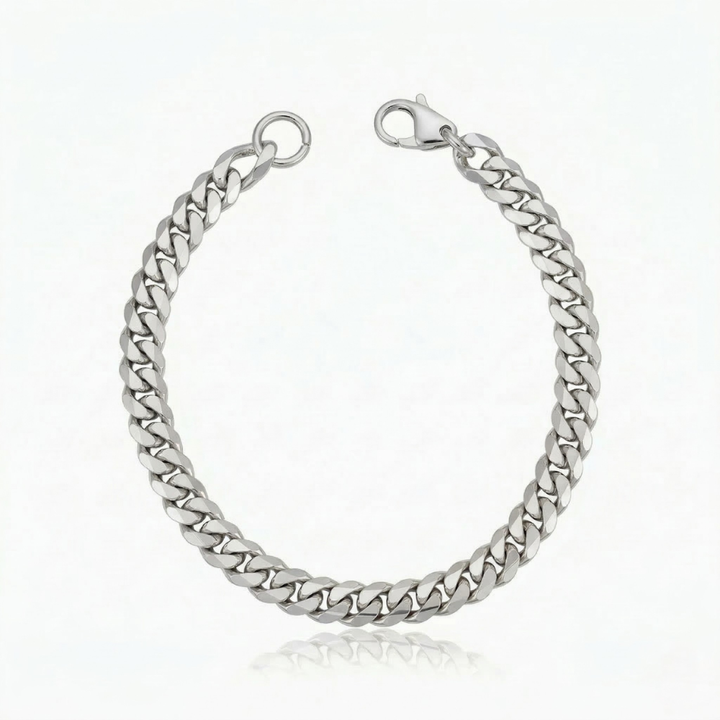Juniper Cuban Bracelet | White Gold