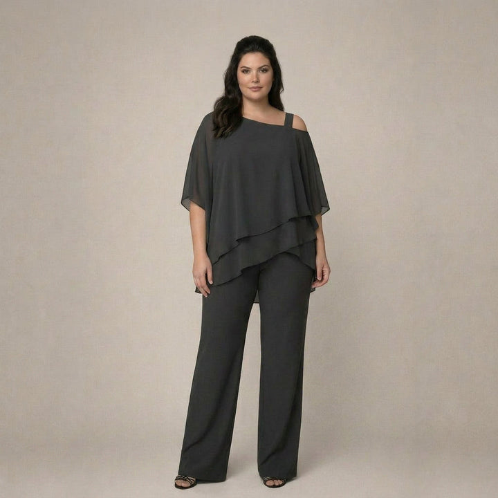 Gwen | Elegant Set with Layered Blouse