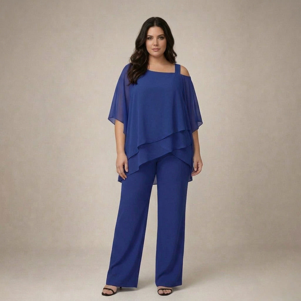 Gwen | Elegant Set with Layered Blouse