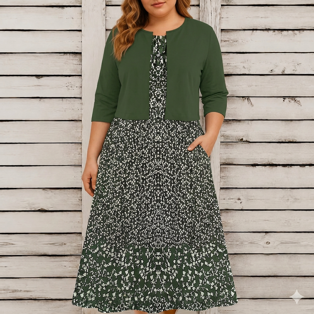 Pearl - Floral Dress Two-Piece Set