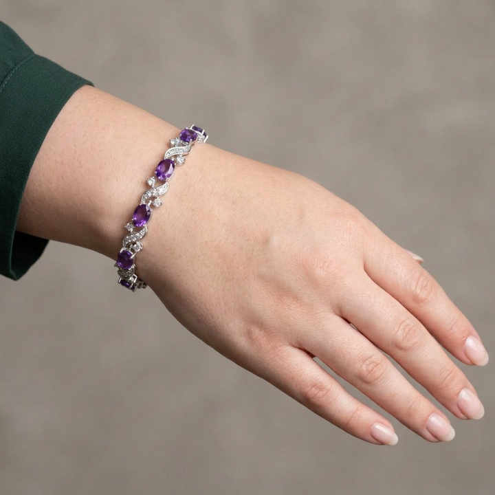 Katya Valethyst Bracelet | White Gold