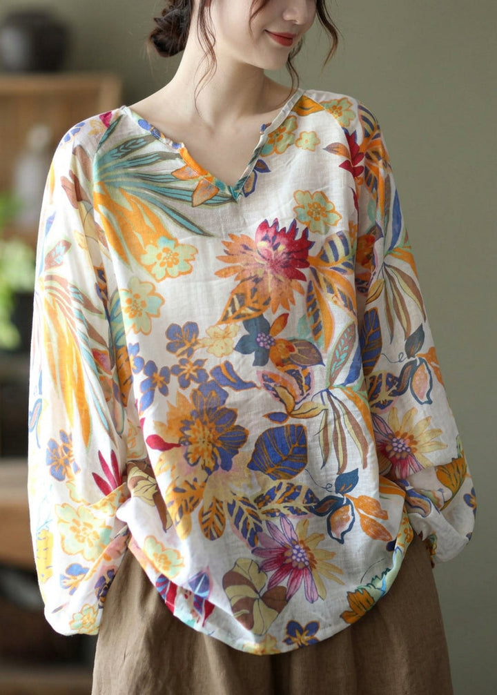 Zinnia - Floral Fall Blouse Long sleeve