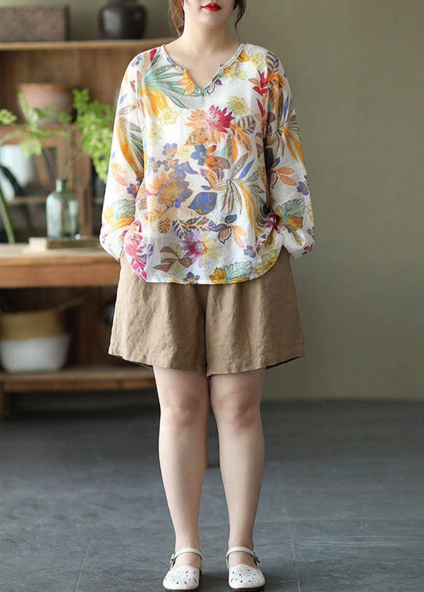 Zinnia - Floral Fall Blouse Long sleeve