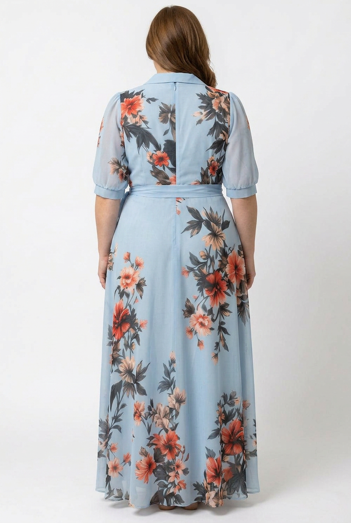 Hedda | Floral Wrap V Neck Maxi Dress