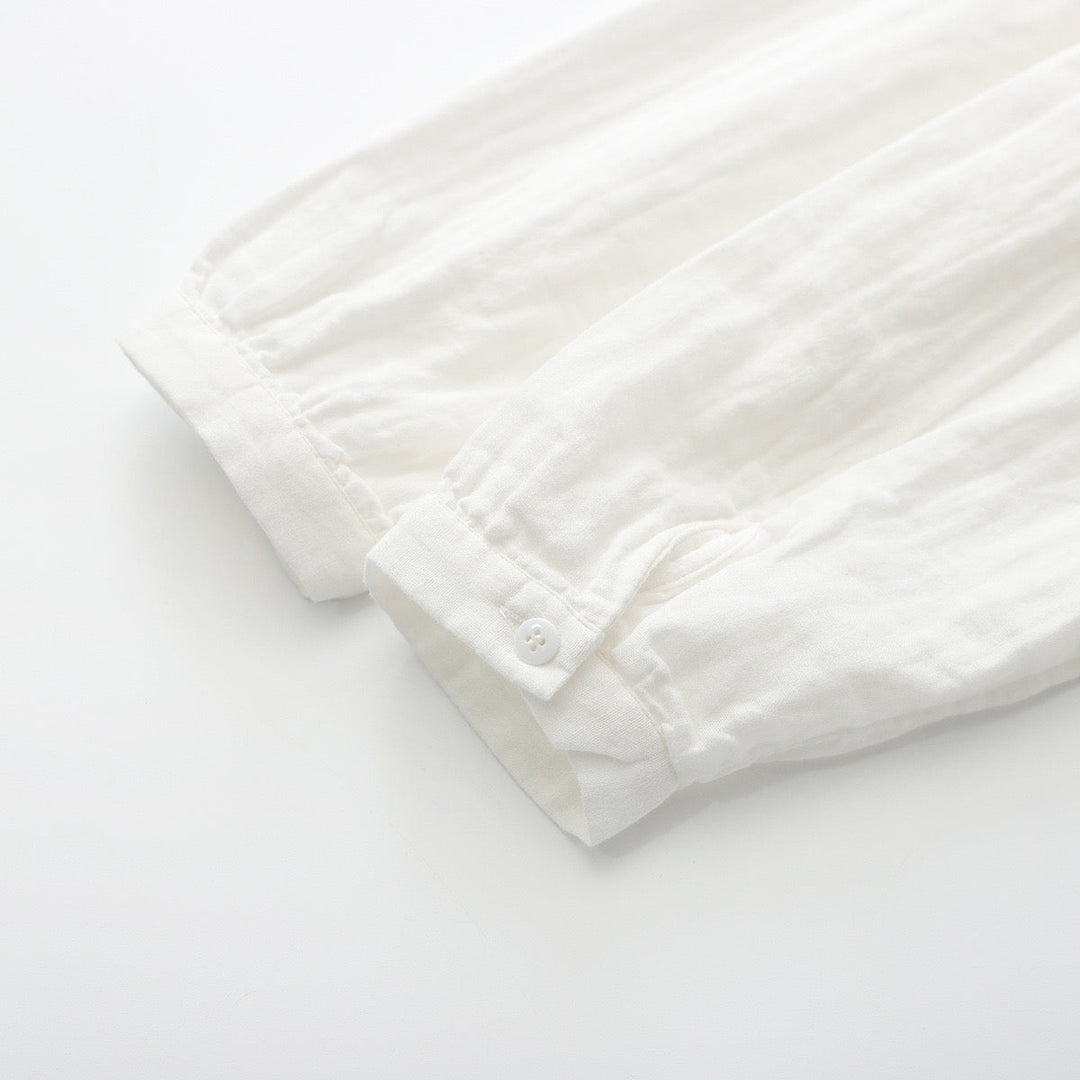Ines - Pure Cotton Ruffle Shirt Top