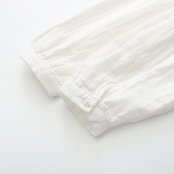 Ines - Pure Cotton Ruffle Shirt Top