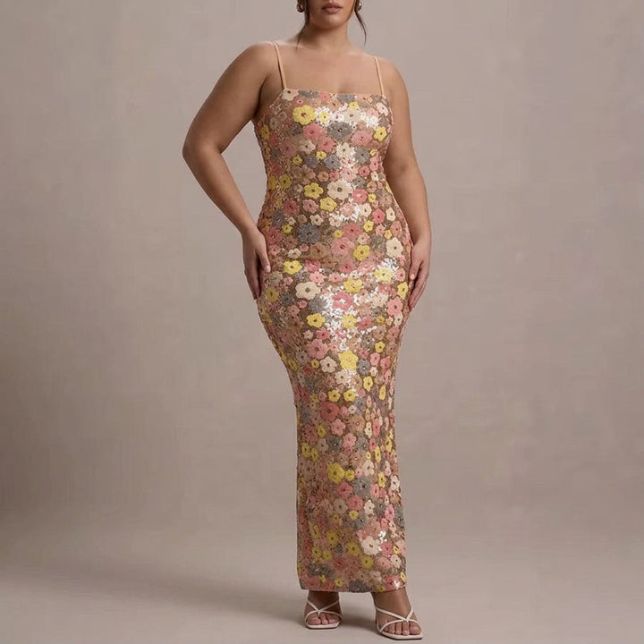 Lara - Elegant Strapless Sequin Maxi Dress