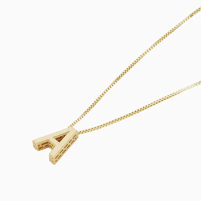 Alba letter initial necklace | Gold