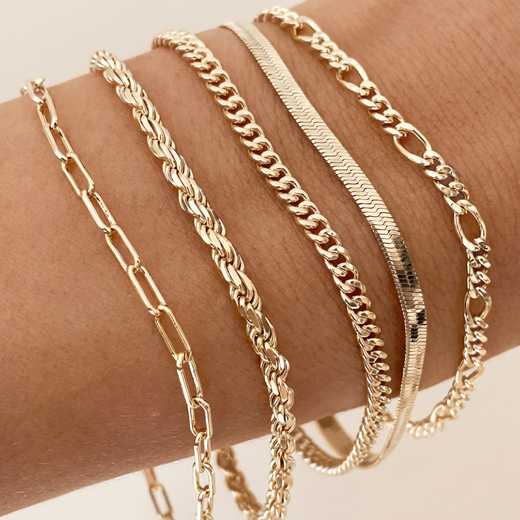 Isabeau Renner Bracelet Set | White Gold