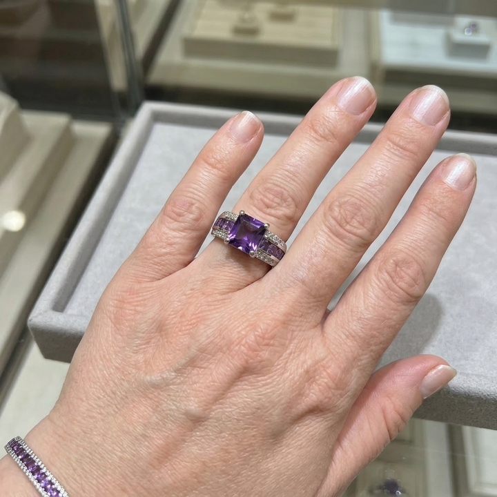 Aisha Lilacmont Ring | White Gold
