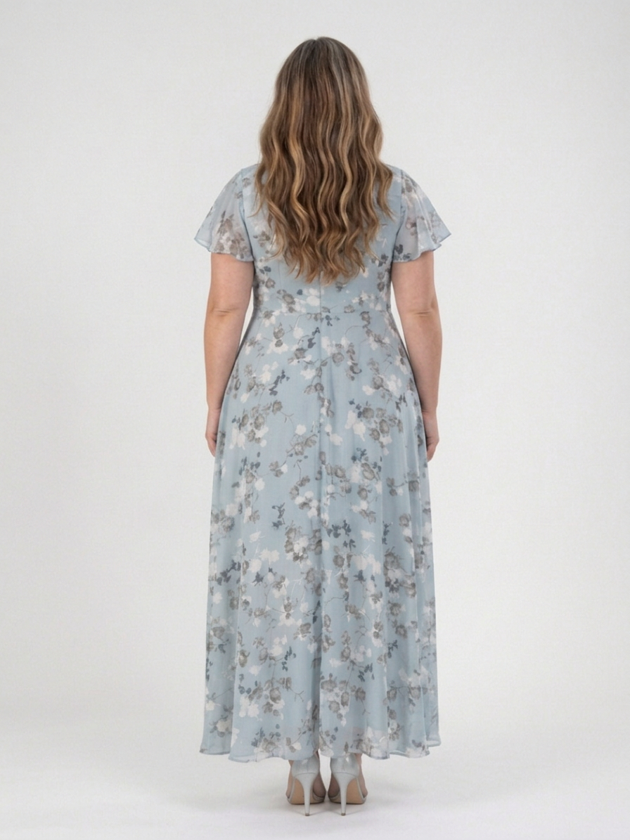 Leontine | Floral Chiffon Maxi Dress