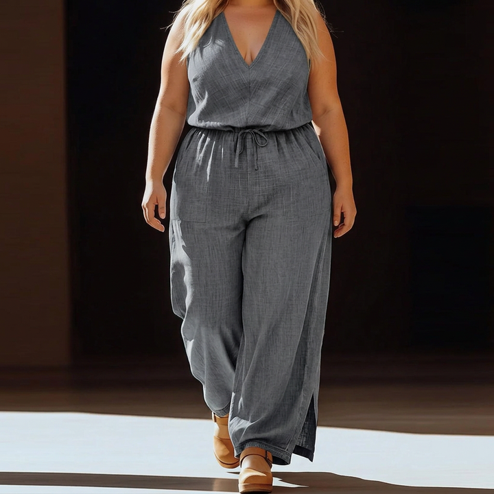 Lark – Casual Sleeveless Drawstring Pocket Jumpsuit
